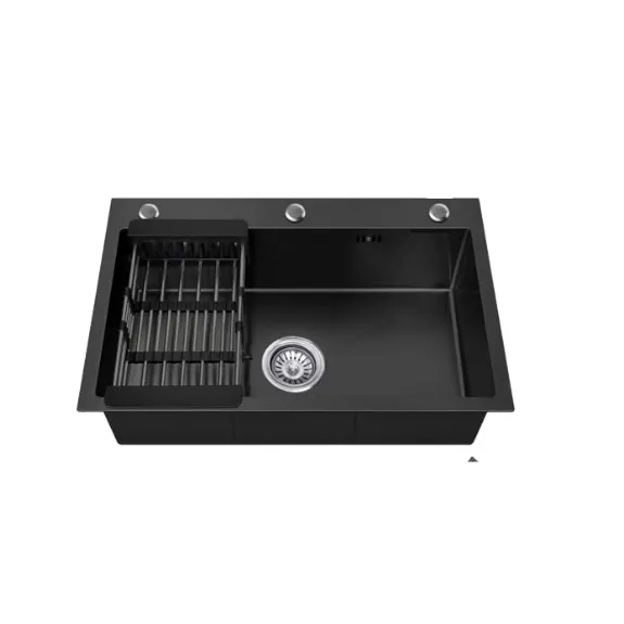 [404020012] Hand Made S/Bowl Sink Black - VOLA 24X18