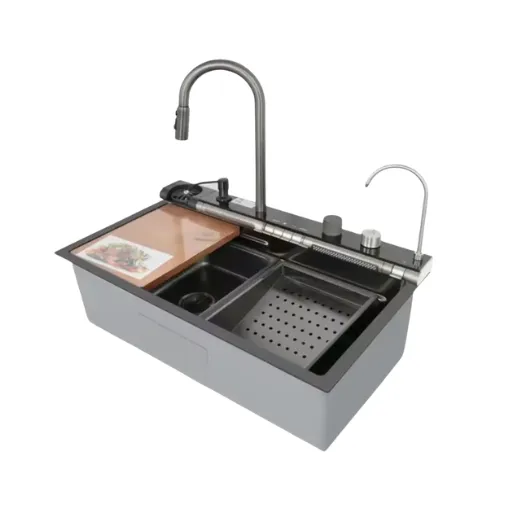 [404020003] Multifunction Smart Hand/M Sink  BL - FIBO 87157B 75X45