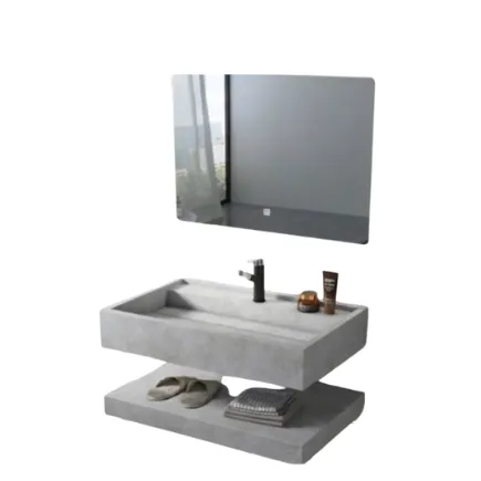[403010004] RockSlate Integrated Basin Set With Mirror