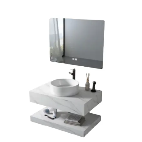 [403010009] RockSlate Double Tops S/Mirror W/80X50