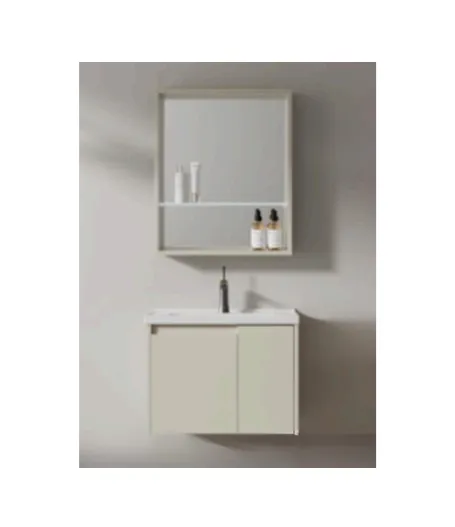 [403010011] Beige Mirror Cabinet 60cm (2 Pcs Set)